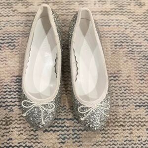J. Crew Kids Silver Sparkle Dress Shoes